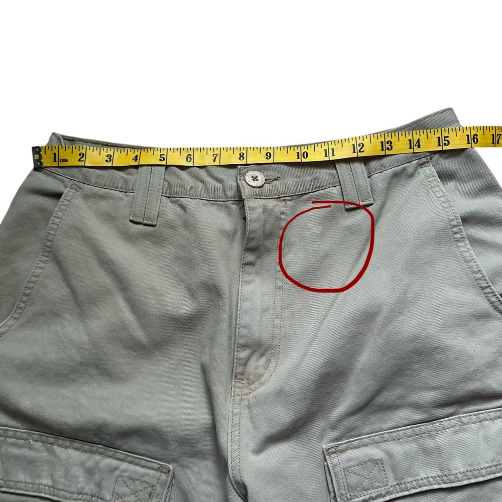Vintage Y2K Life Energy Intelligence Cargo Pants Wide Leg Baggy Khaki Tan Skate - Picture 9 of 9